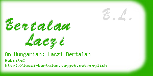 bertalan laczi business card